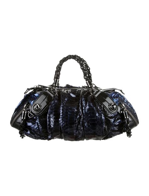 gucci galaxy python handbag